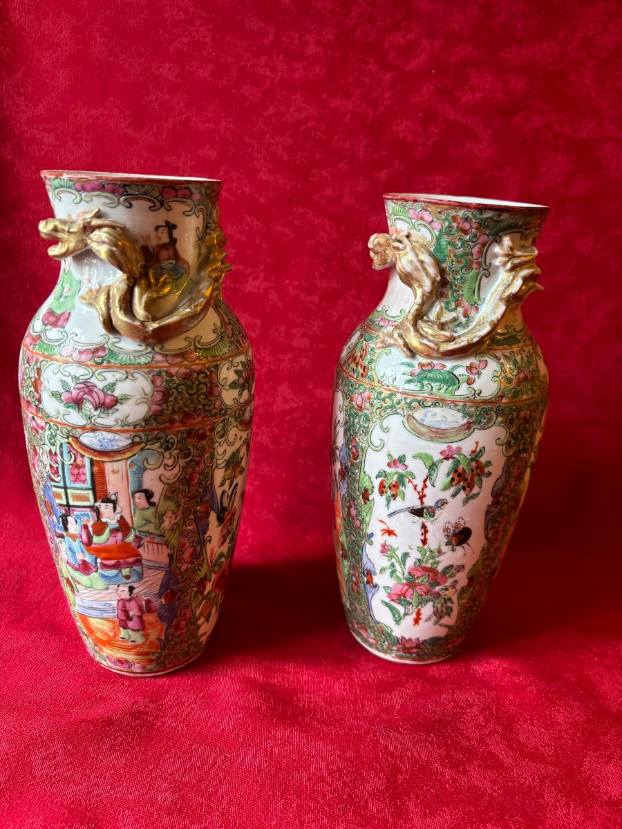 Paire de vases de Canton-photo-4