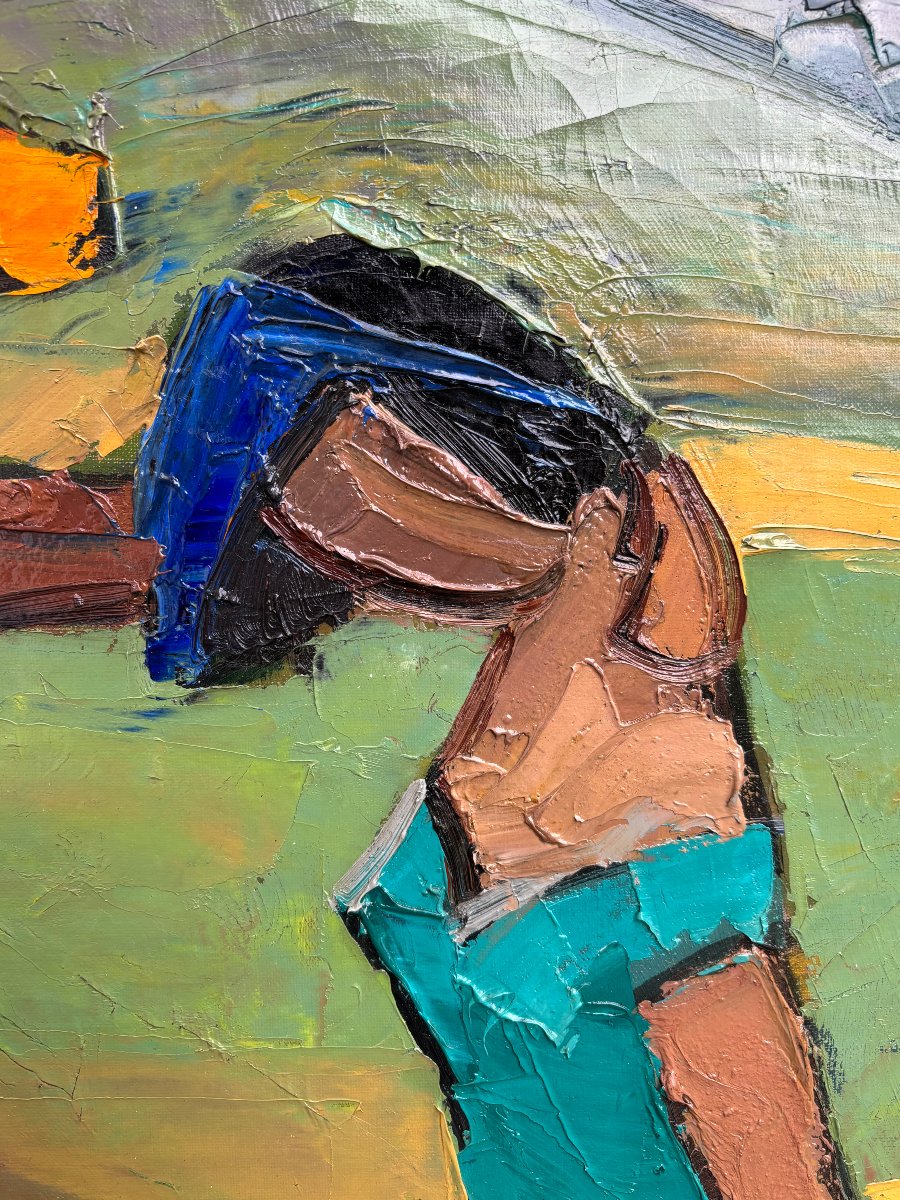 Oil On Canvas By Jean Emile Laurent-photo-3