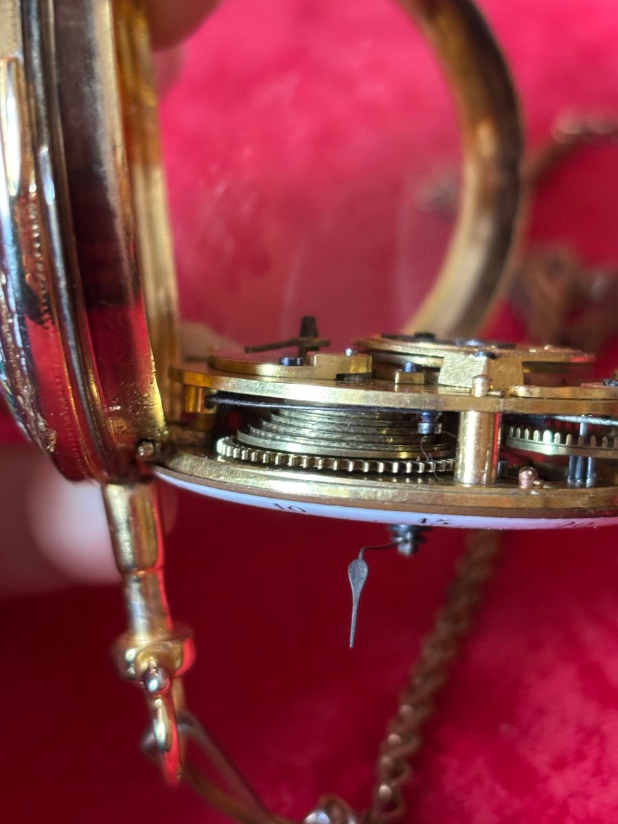 Montre émaillée Suisse à coq-photo-7