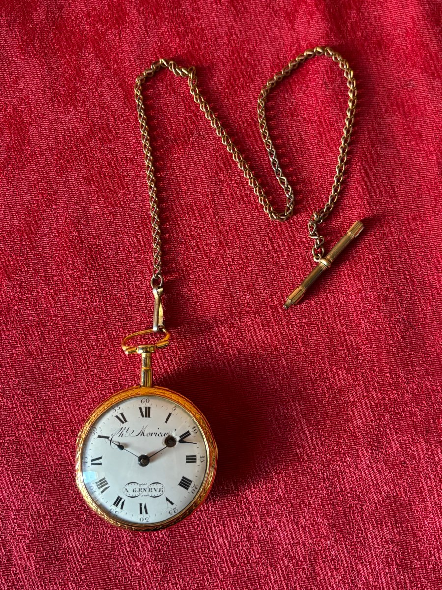 Montre émaillée Suisse à coq