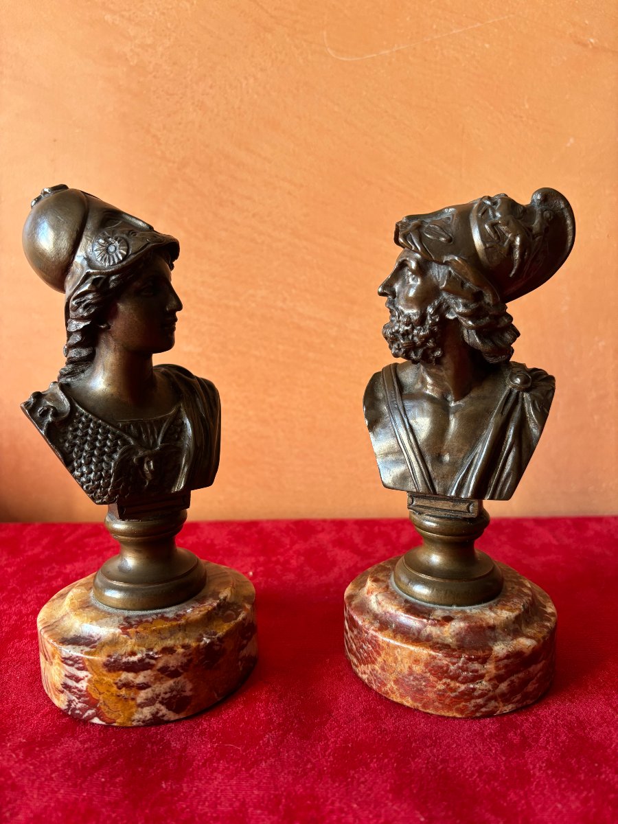 Paire de bustes en bronze-photo-2