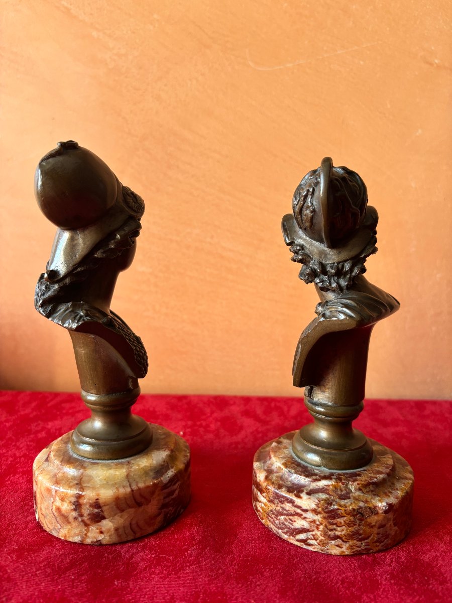 Paire de bustes en bronze-photo-3