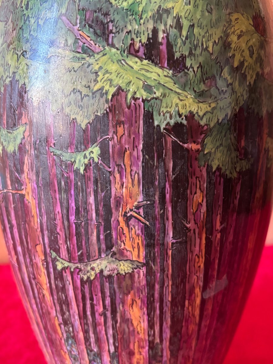 Vase porcelaine signé-photo-2
