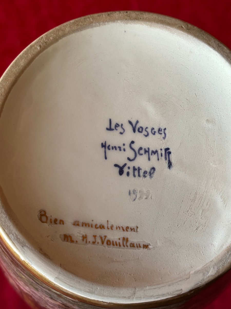 Vase porcelaine signé-photo-2