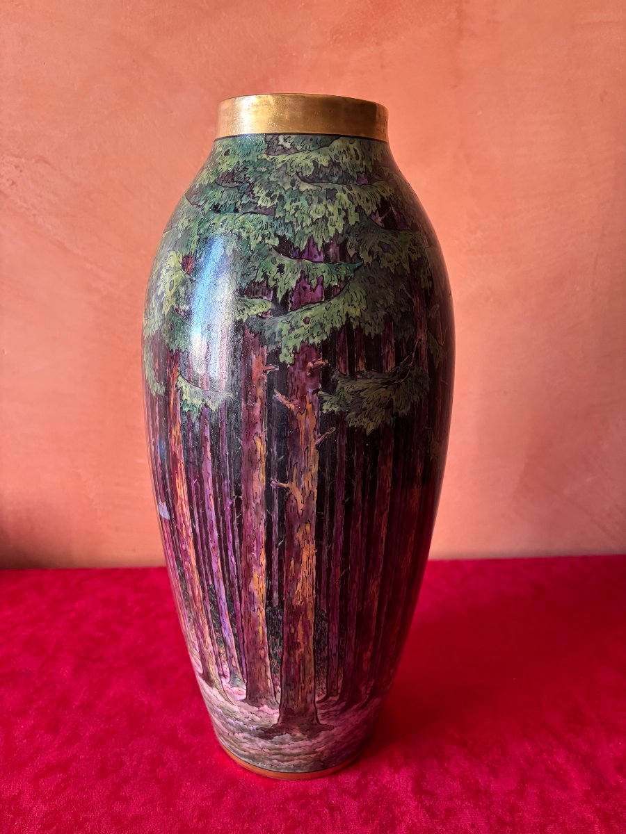 Vase porcelaine signé