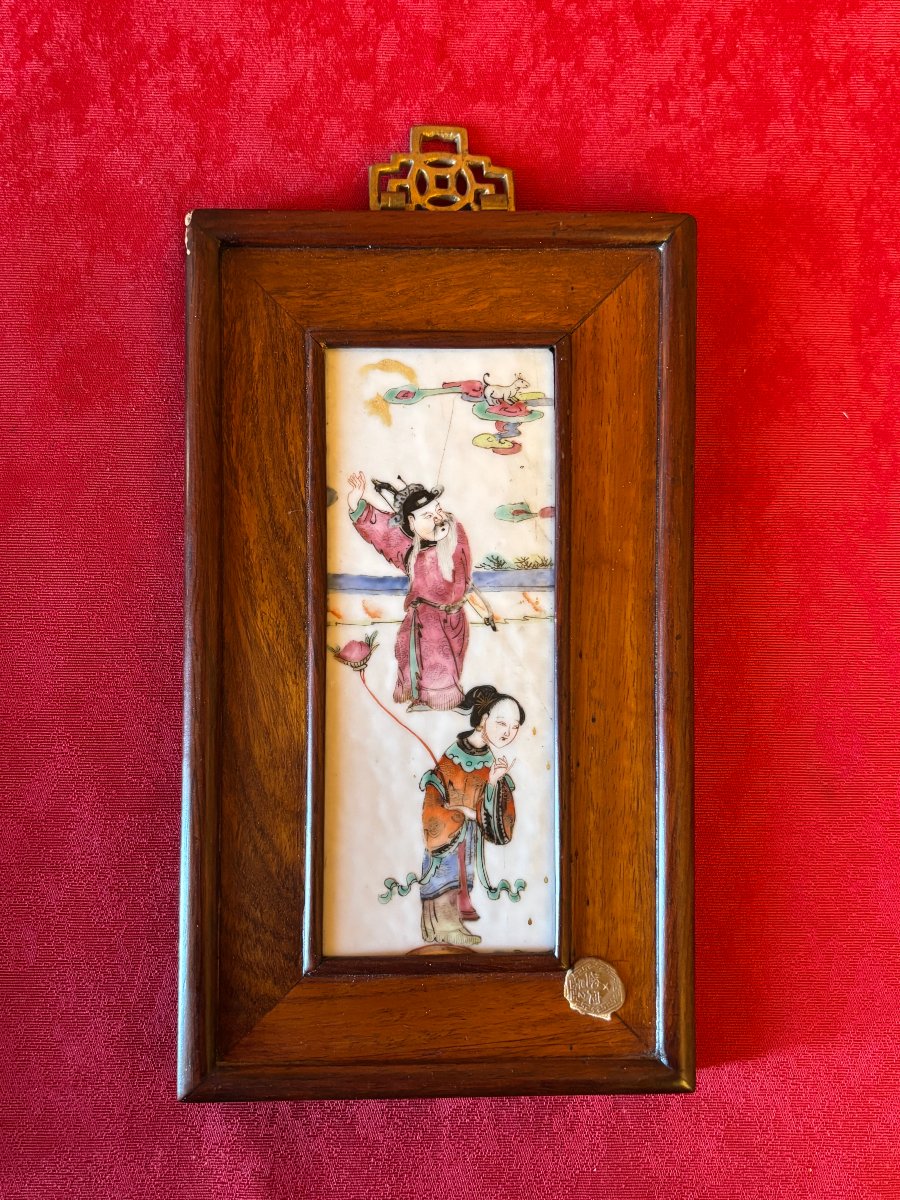 3 Panels Painted On Porcelain-photo-4