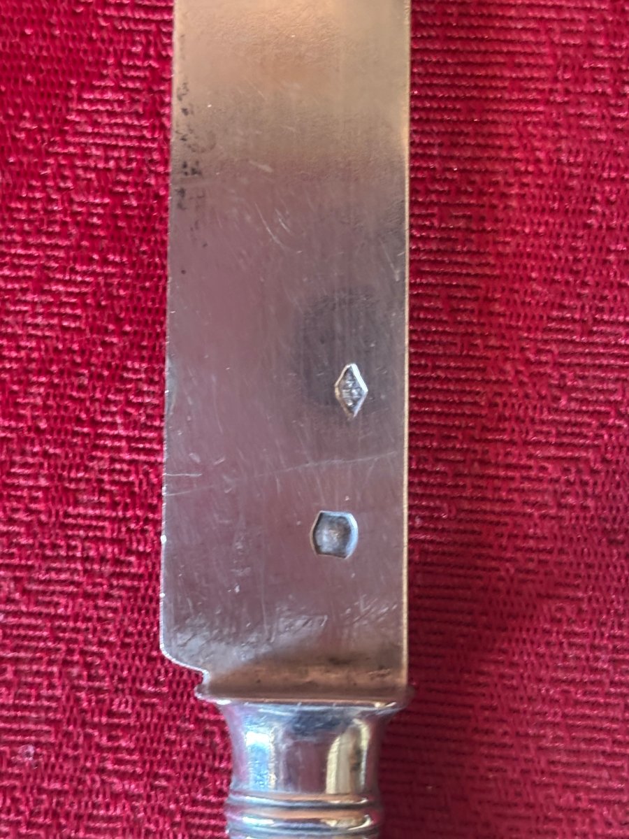 Set Of 9 19th-century Silver Knives-photo-3