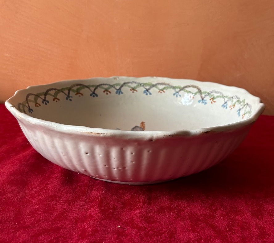 Deep Earthenware Salad Bowl, Late 18th Century-photo-3