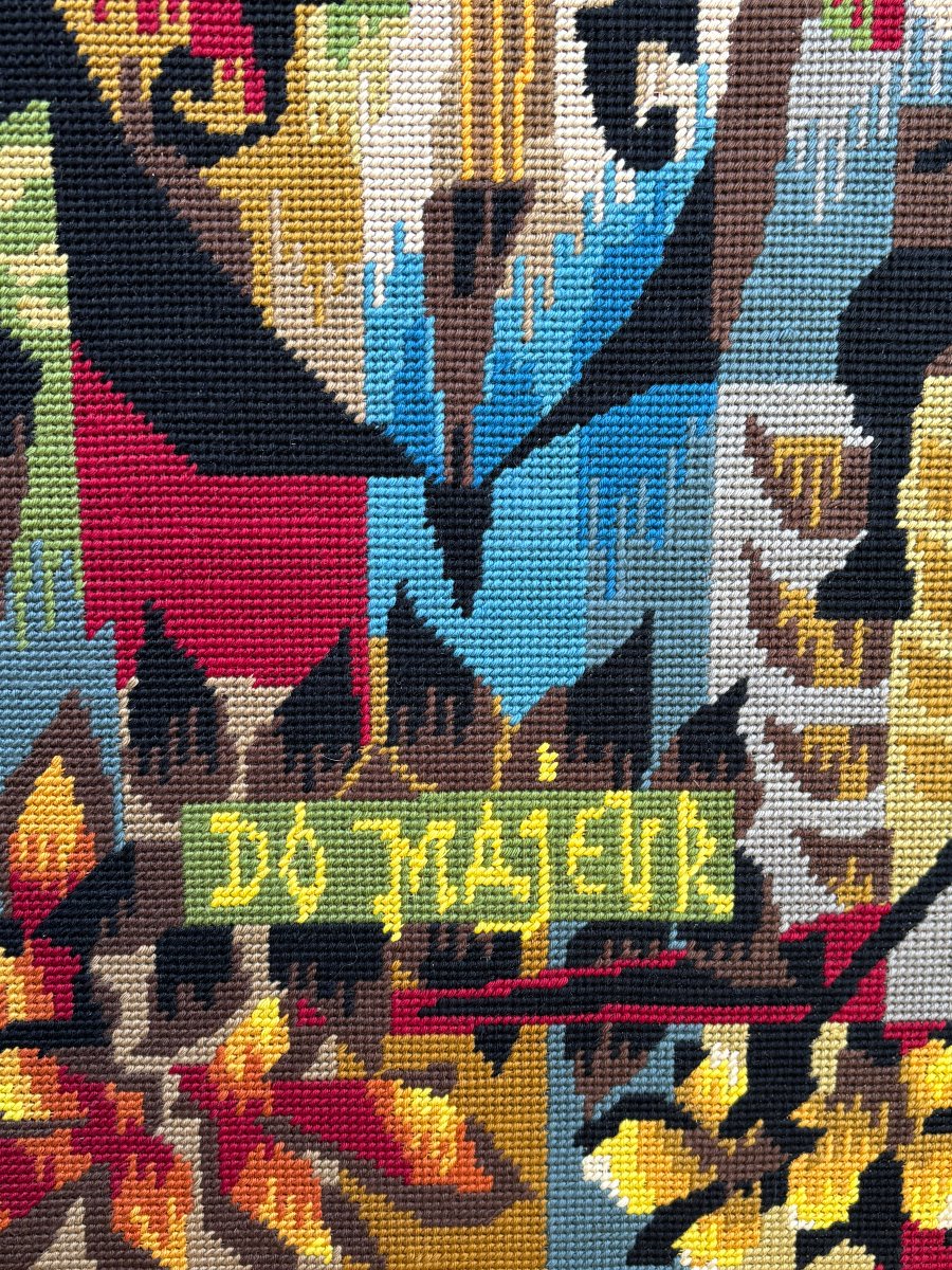 1970s Tapestry By Jean-claude Duprez-photo-3