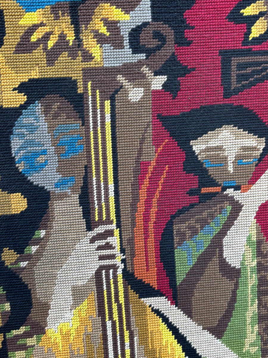 1970s Tapestry By Jean-claude Duprez-photo-4