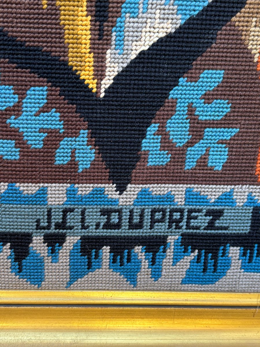 1970s Tapestry By Jean-claude Duprez-photo-2