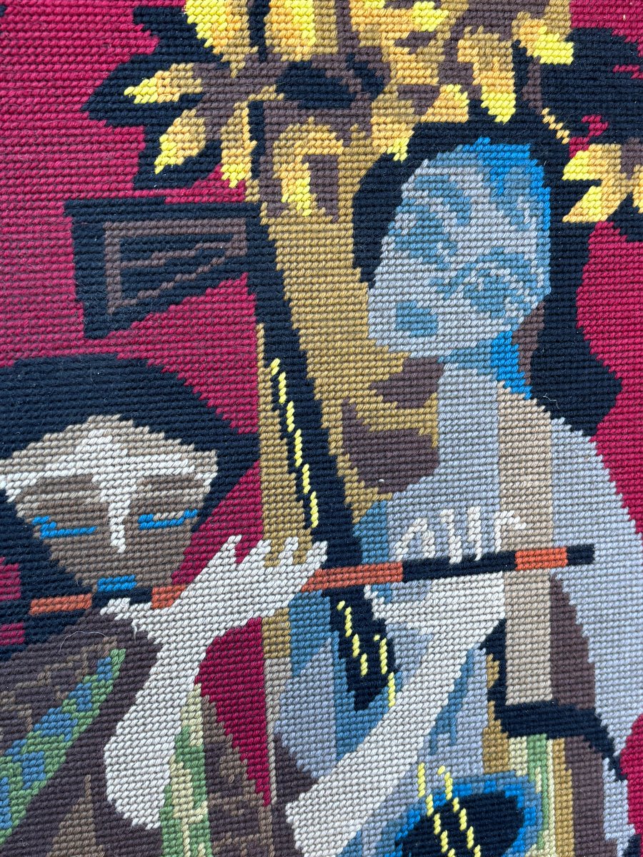 1970s Tapestry By Jean-claude Duprez-photo-3