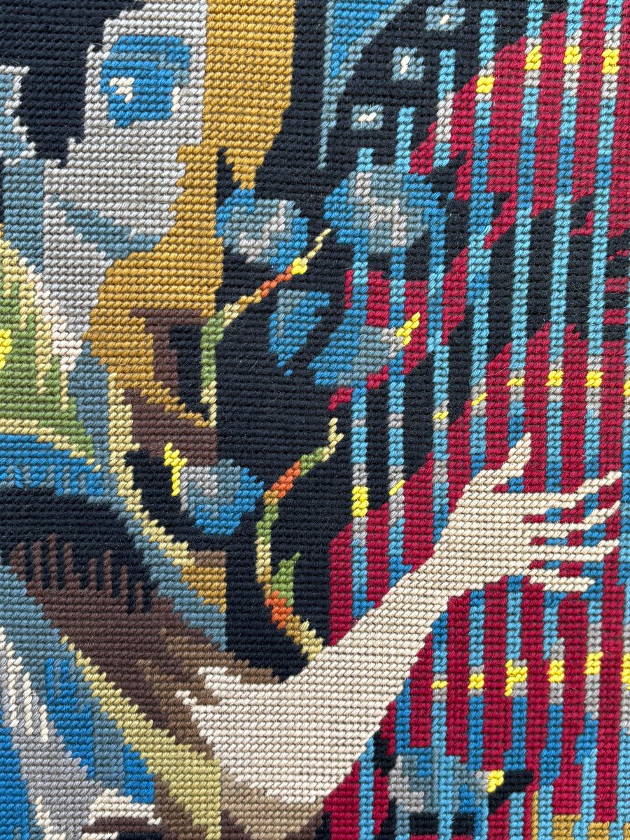 1970s Tapestry By Jean-claude Duprez-photo-4