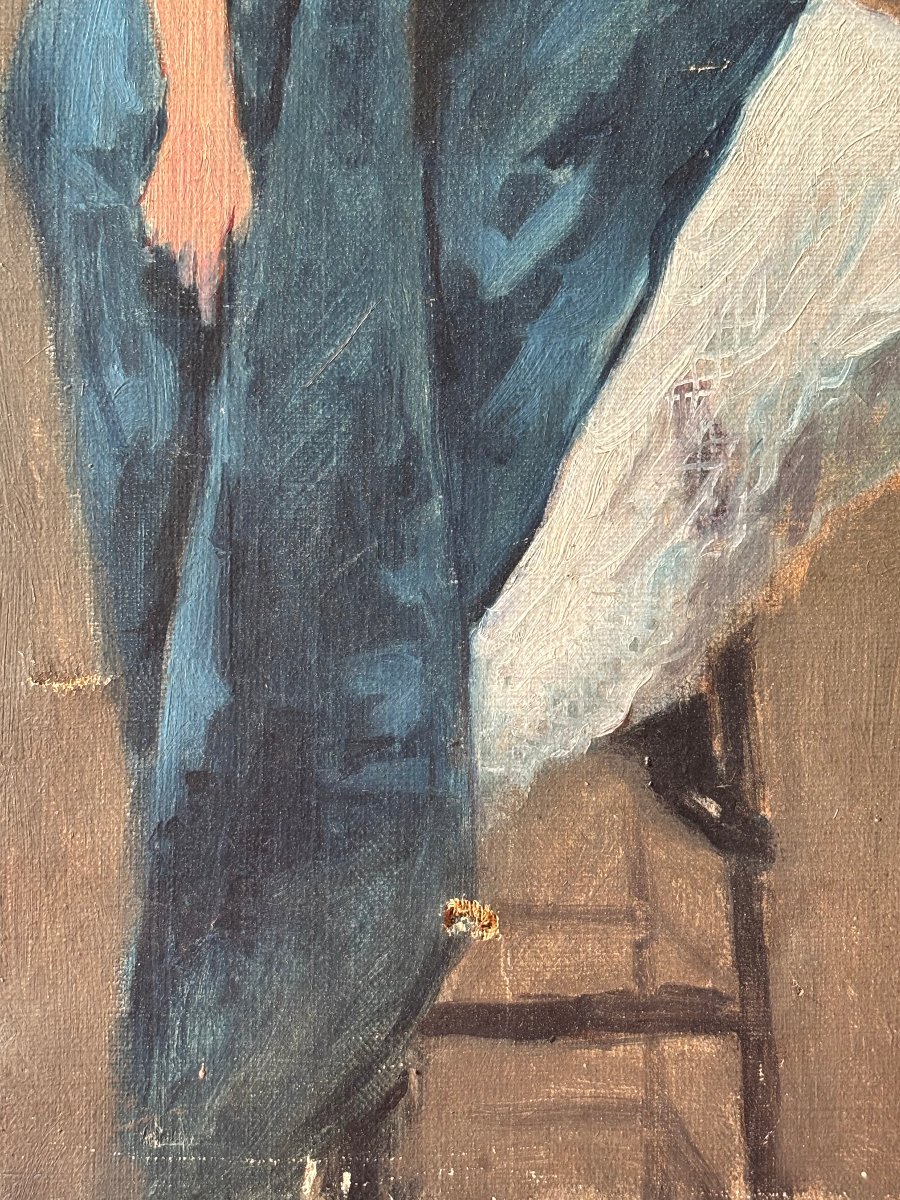 Huile sur toile verticale-photo-2