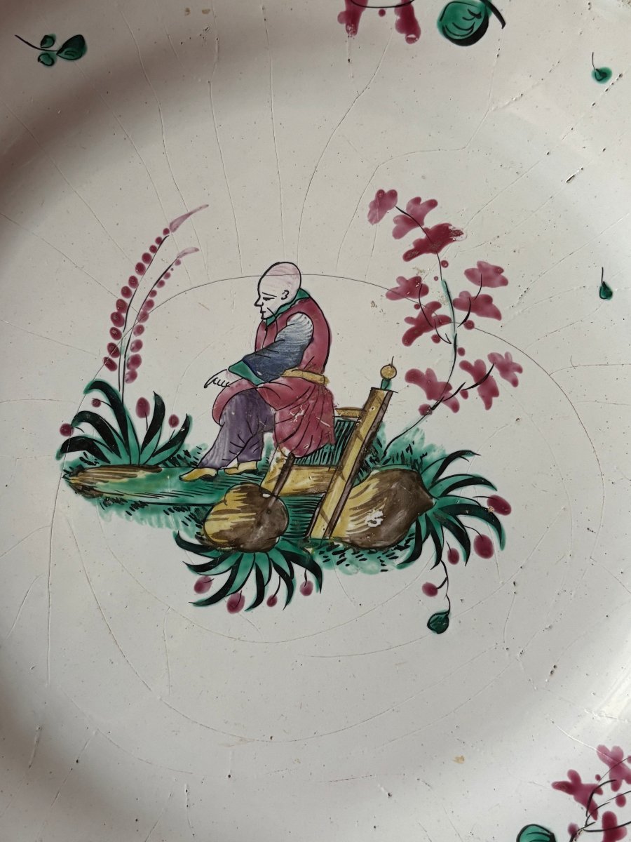 18th-century Chinese-style Earthenware Plate-photo-2