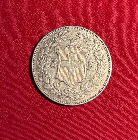 1904 Swiss 5-franc Silver Coin-photo-2