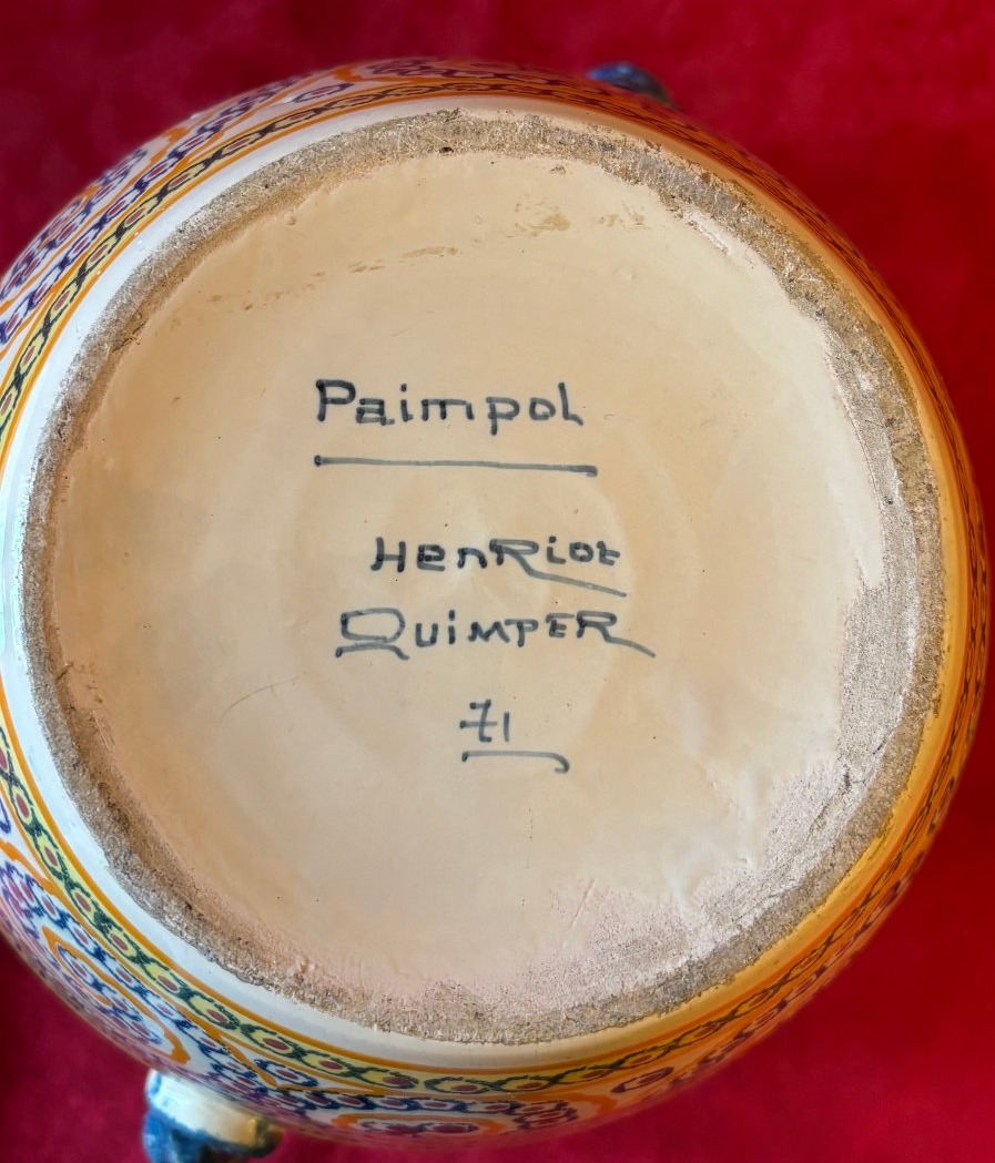 Henriot Vase In Quimper-photo-5