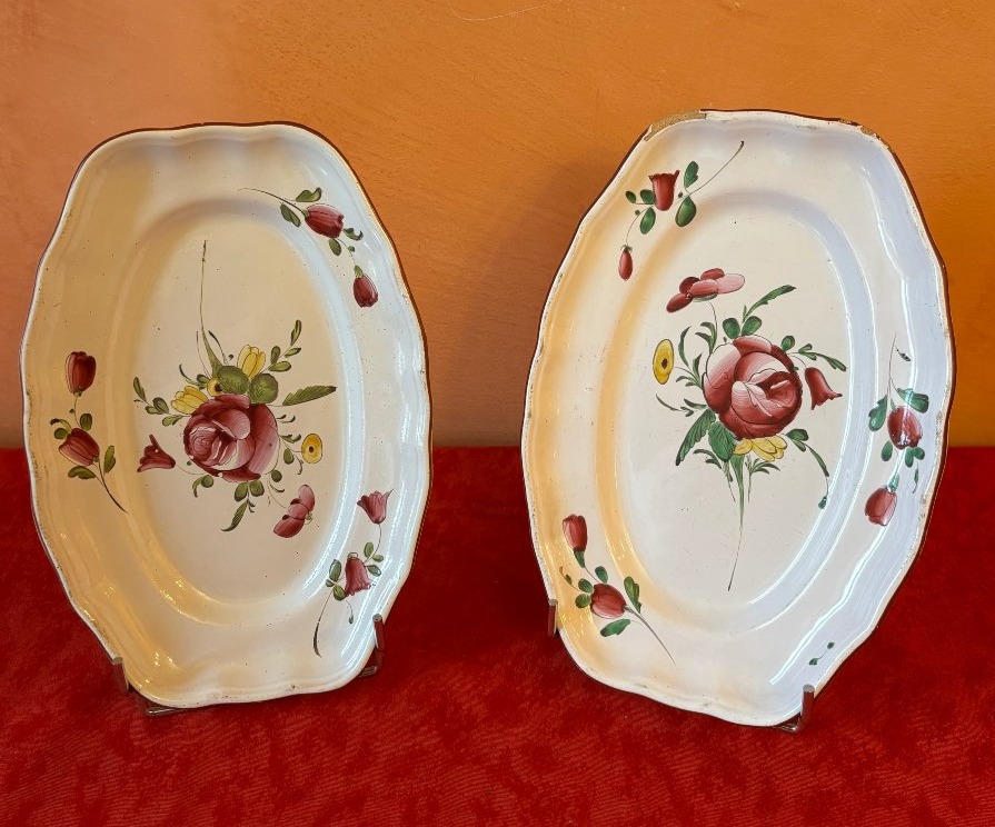 2 Oval Earthenware Plates