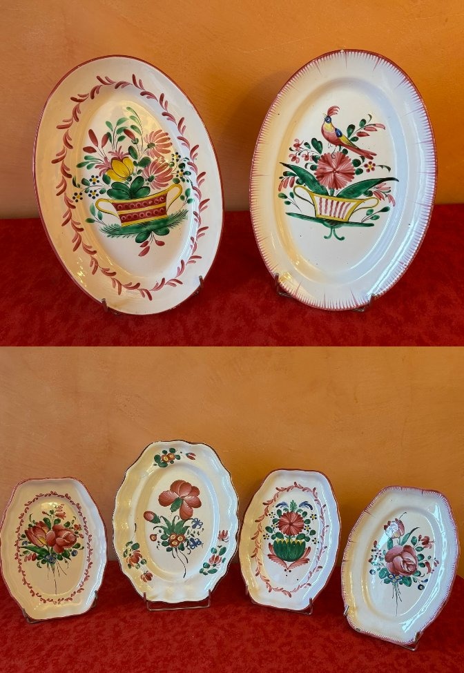 6 Earthenware Plates From The East