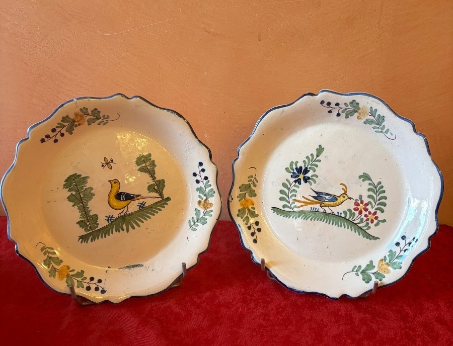 Paire d'assiettes 19ème siècle 