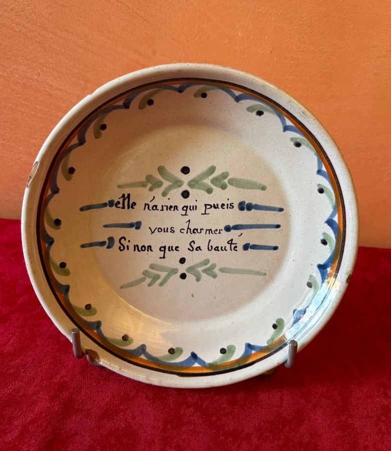 Assiette creuse 18/19ème siècle