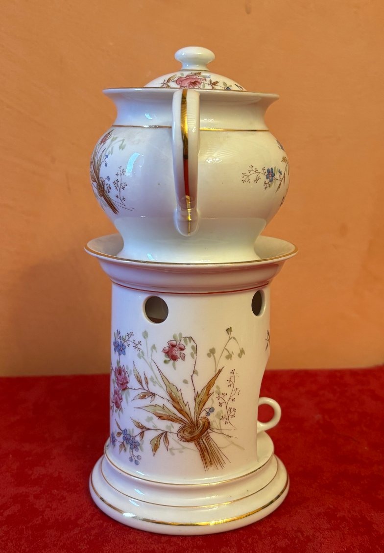 Tisanière en porcelaine 19ème siècle-photo-3