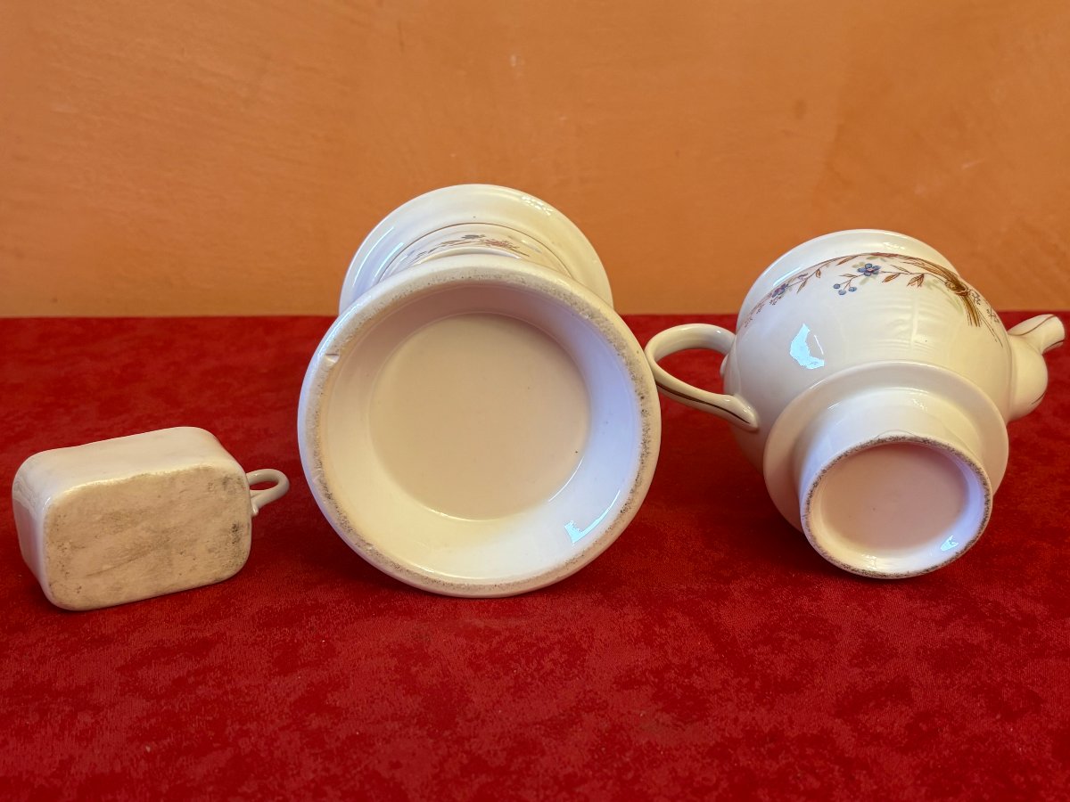 Tisanière en porcelaine 19ème siècle-photo-3