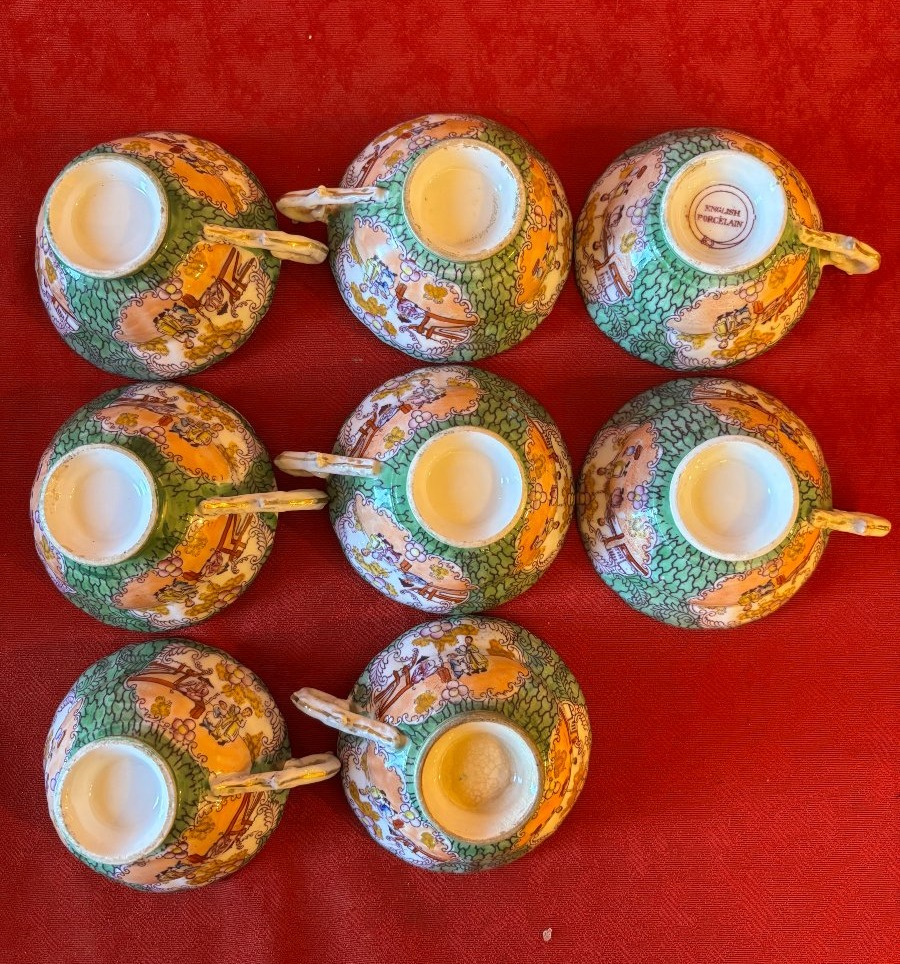 8 Cups And Saucers From England-photo-4