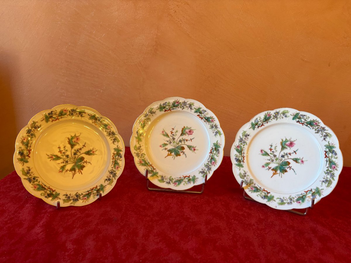 6 assiettes en porcelaine fine-photo-2