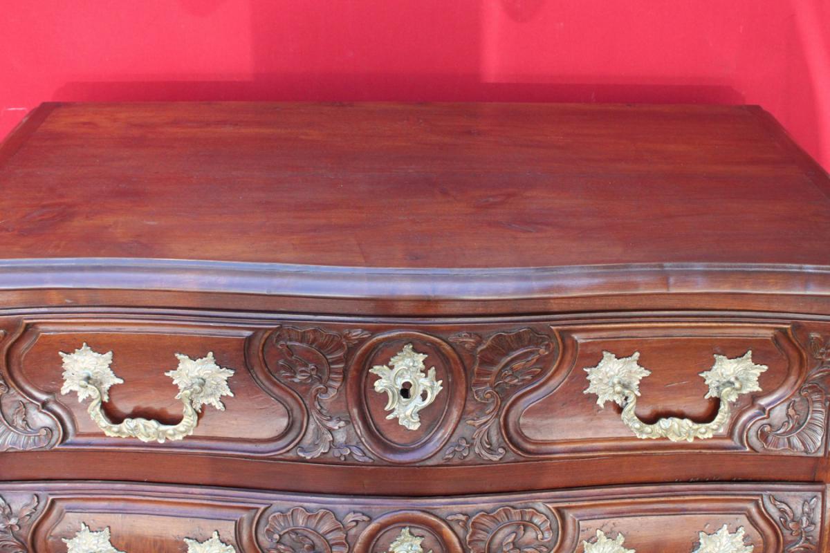 Commode Tombeau Lyonnaise En Noyer 18ème-photo-7