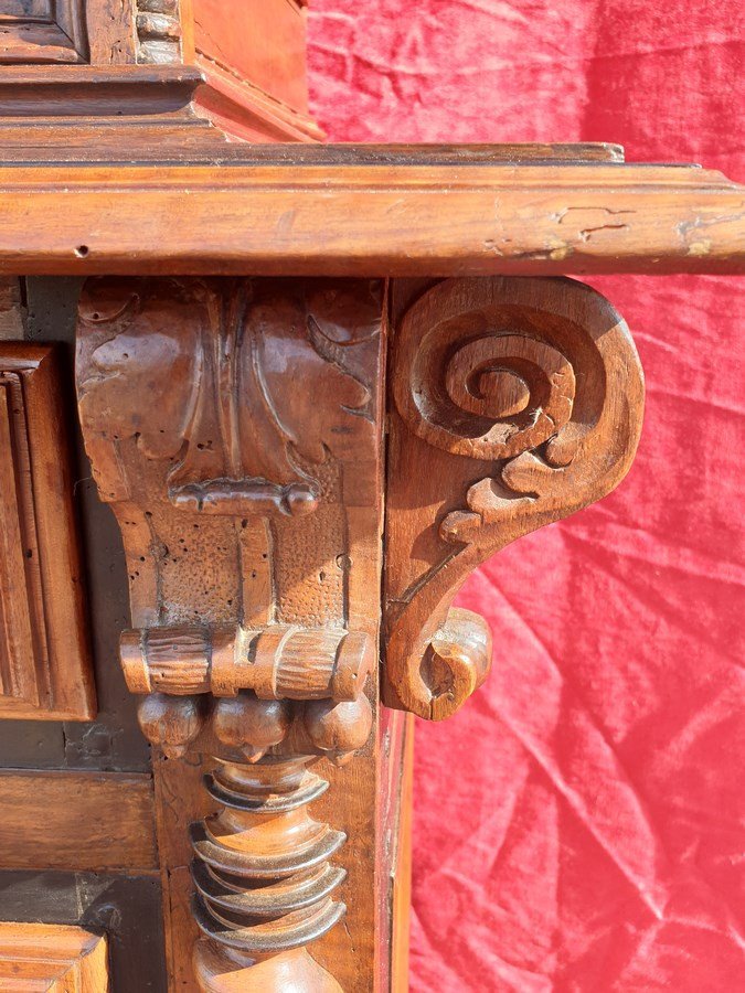 Buffet 2 corps cabinet en marqueterie-photo-5
