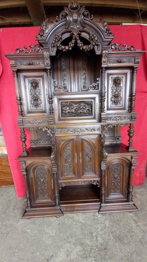 Neo Renaissance Walnut Cabinet