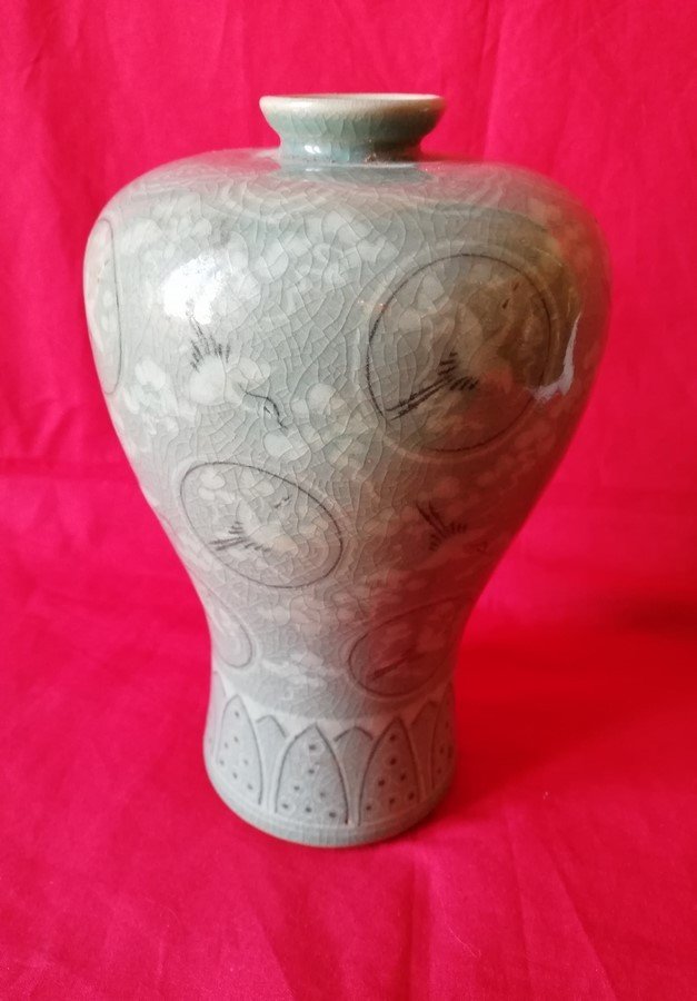 Asian Celadon Vase-photo-2