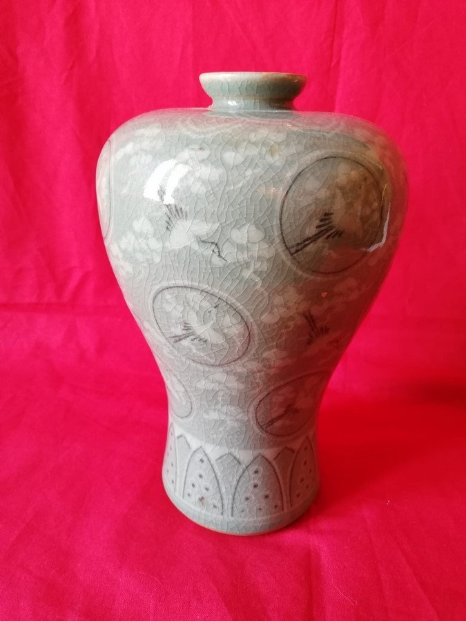 Vase céladon Asiatique -photo-3