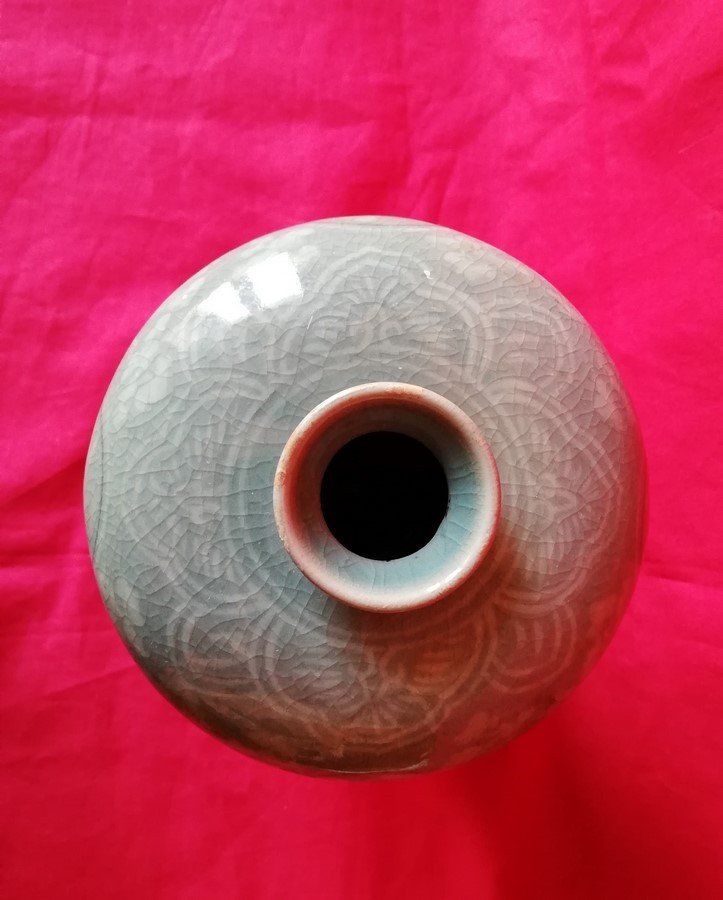 Asian Celadon Vase-photo-2