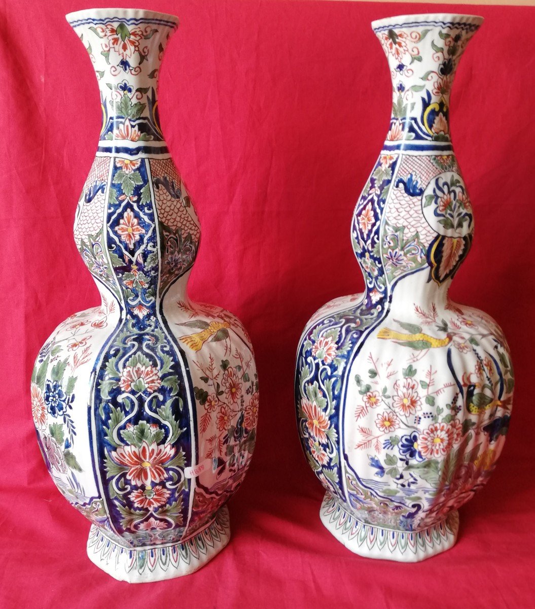 Paire de vases bouteilles DELFT-photo-1