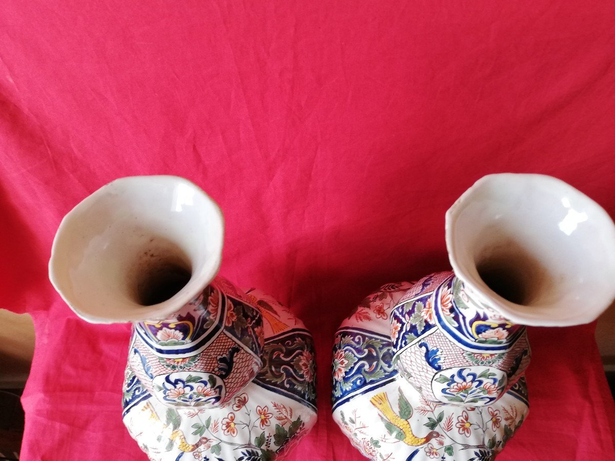 Paire de vases bouteilles DELFT-photo-5