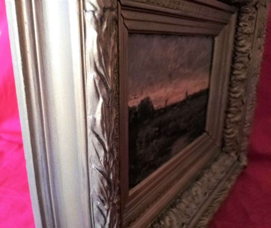 Framed Oil On Panel-photo-6