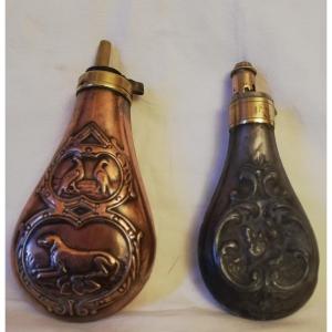 Two 19th Century Powder Flasks