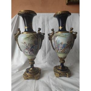 Pair Of Sèvres Vases