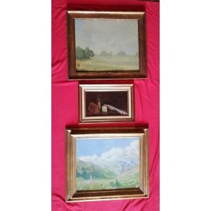 Trois tableaux du même peintre  