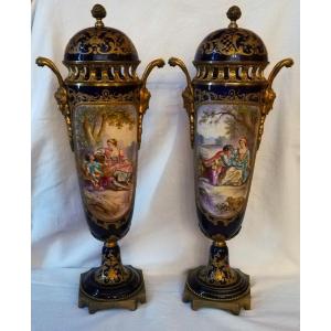 Pair Of Sevres Covered Vases