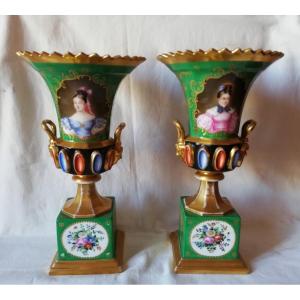 Paire de vases époque Romantique 