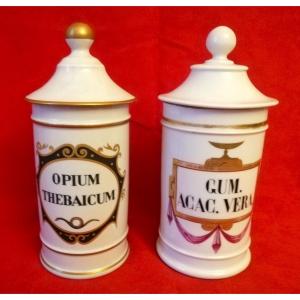 Two Porcelain Medicine Jars