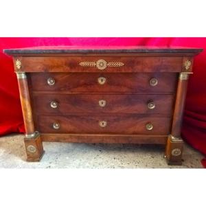 Commode Empire en noyer 