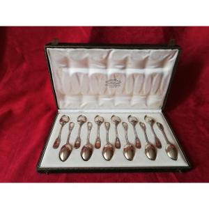 Series Of Twelve Small Silver Spoons