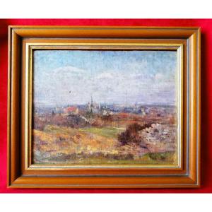 Huile sur carton encadrée