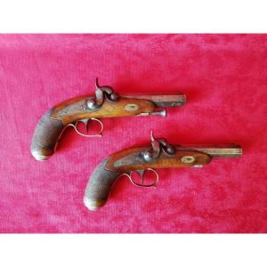 Paire de pistolets époque 19ème siècle 