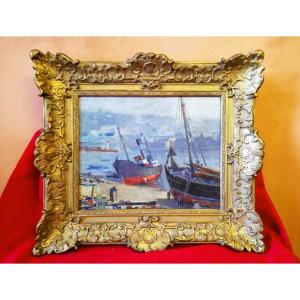 tableau huile sur toile encadrée 