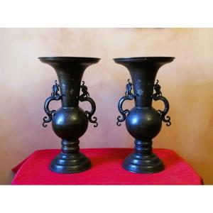 Grande paire de vases de la Chine 